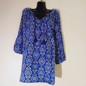 croft & barrow Blue Paisley Print Tunic